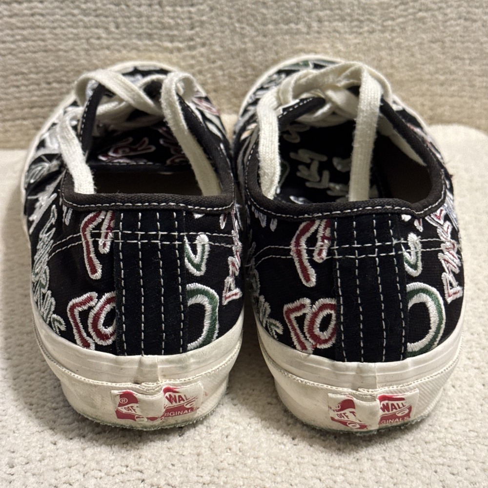 Vans OG Authentic LX Zodiac Pack VN0A4BV94IK Black Embroidered Shoes Mens 8 - Picture 4 of 10